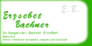erzsebet bachner business card